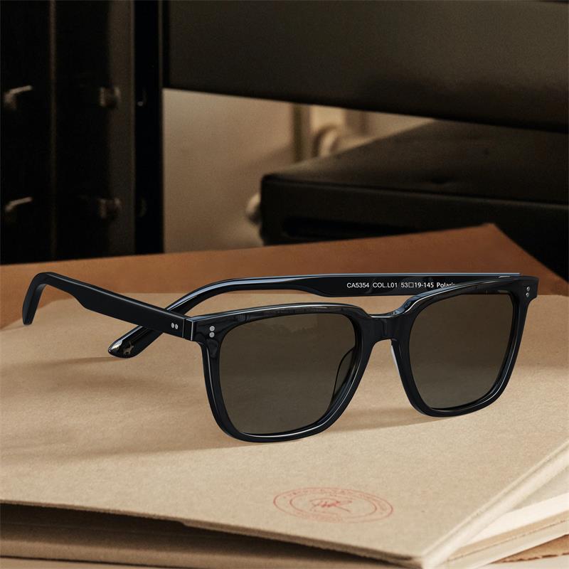 CARFIA Retro Acetate Polarized Sunglasses for Men UV400 Protection Driving Outdoor Anti-Glare Sun Glasses With Box