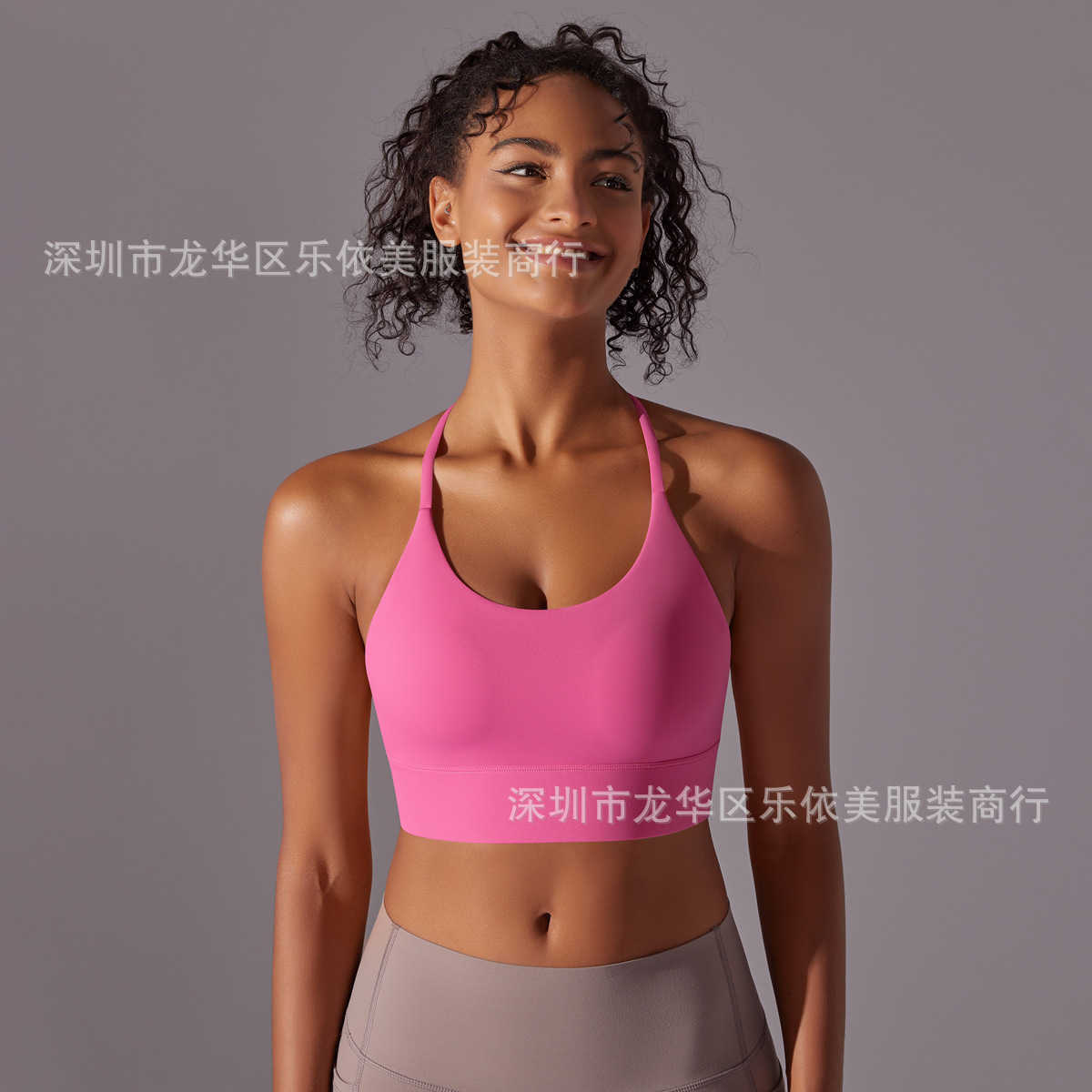 Yoga Outfit Solid Color Back Cross Strap Sports Running Fitness Clothing Underwear Women H250307