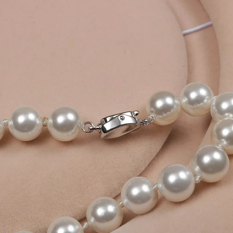 Vintage Natural Freshwater Pearl Clavicular Chain Necklaces For Women Shell Beaded Choker Collar Wedding Jewelry Charm Gifts250304