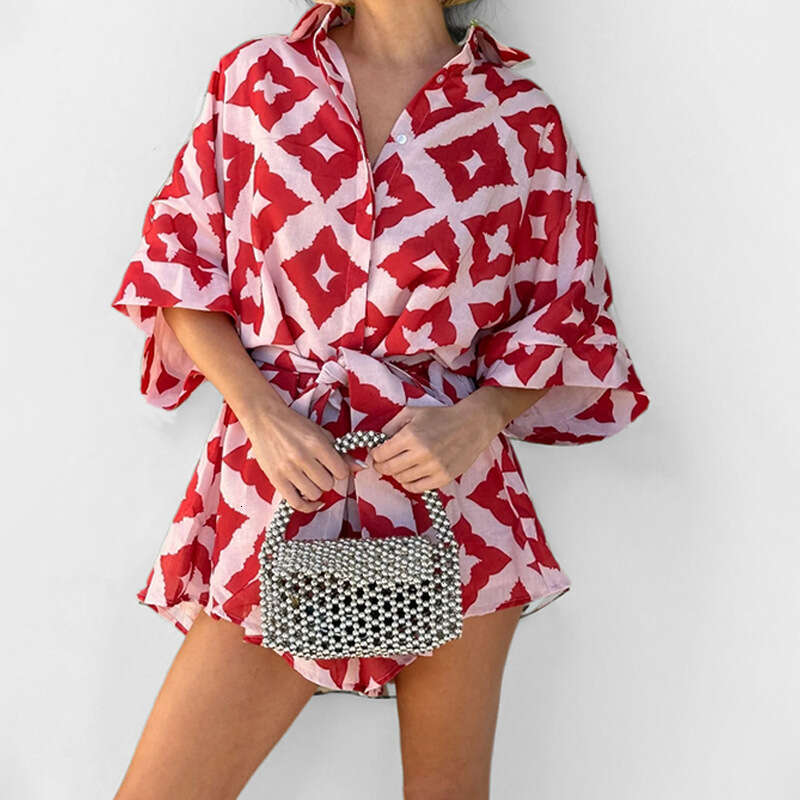 2025 New Elegant And Casual Loose Printed Strap Jumpsuit For Women KLMY