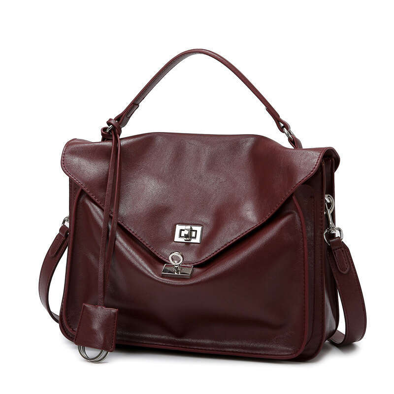Women's Bags Bag fashion tanned soft leather light luxury women's large capacity commuting high-end feeling mailman versatile crossbody bag
