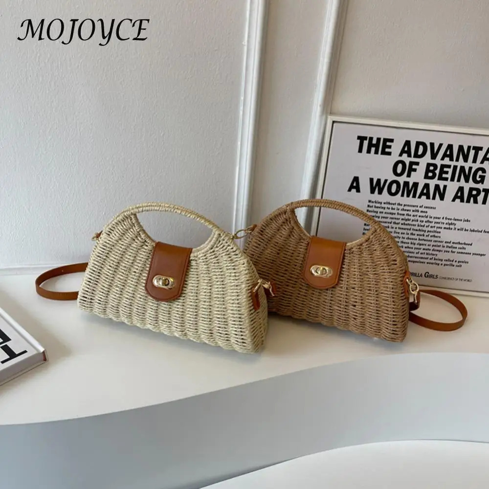Stylish Handmade Women Shell Tote Bag for Summer Casual Use in Khaki and Beige Perfect for Holidays R250311