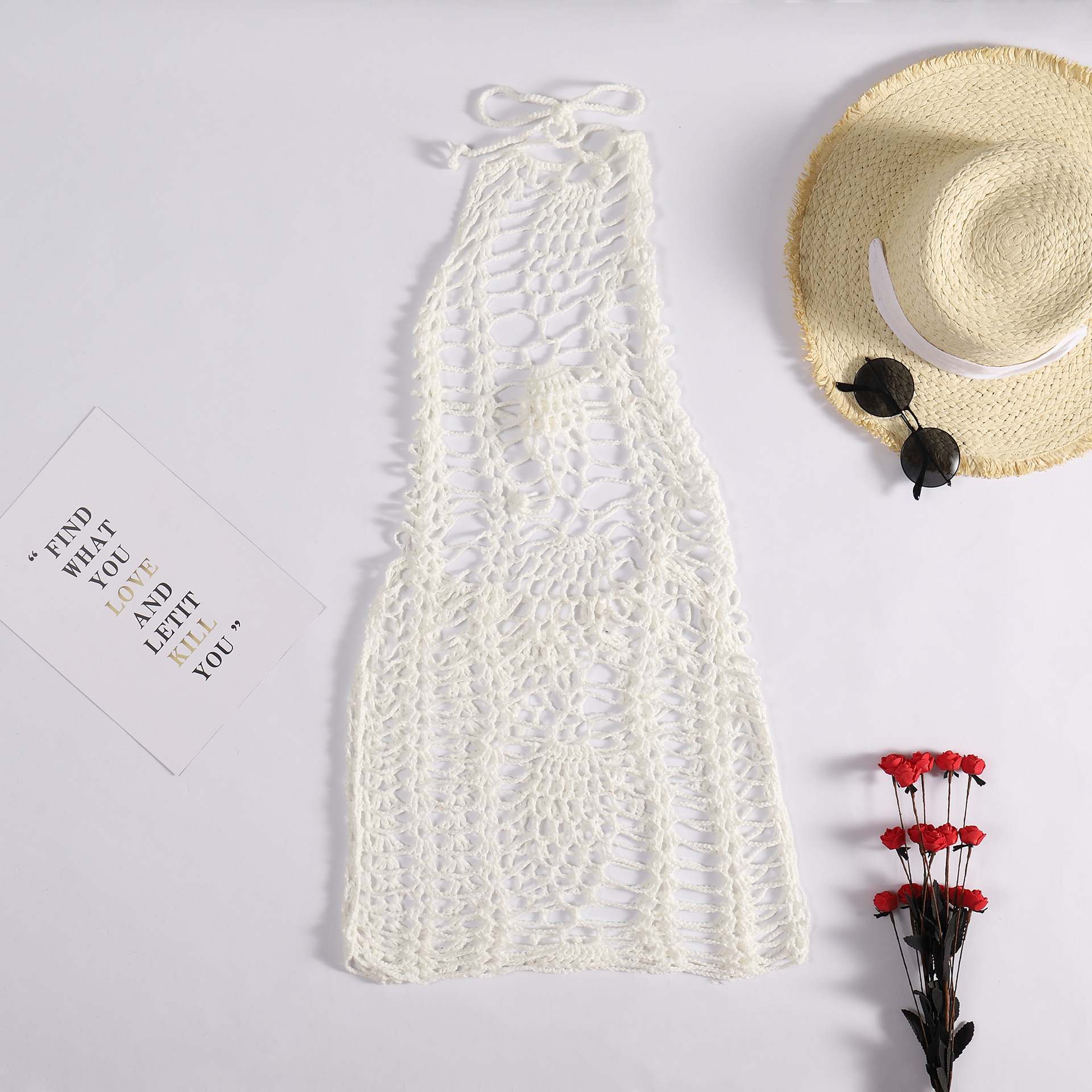 New Sexy Skirt, Hand Hook Knitted Hollow Beach Bikini Hoodie, Sunscreen Clothing For Women