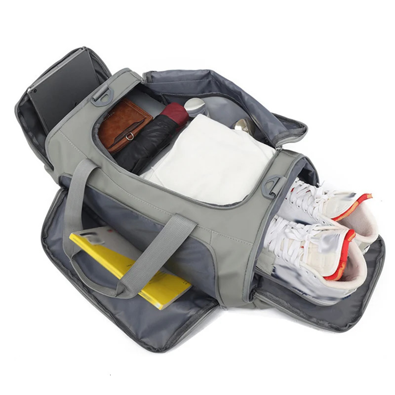 Men Travel Backpacks Multifunctional Luggage Storage Bag Waterproof Shoulder Bags with Shoe Pocket Wet Dry Separation Gym Packs 250311