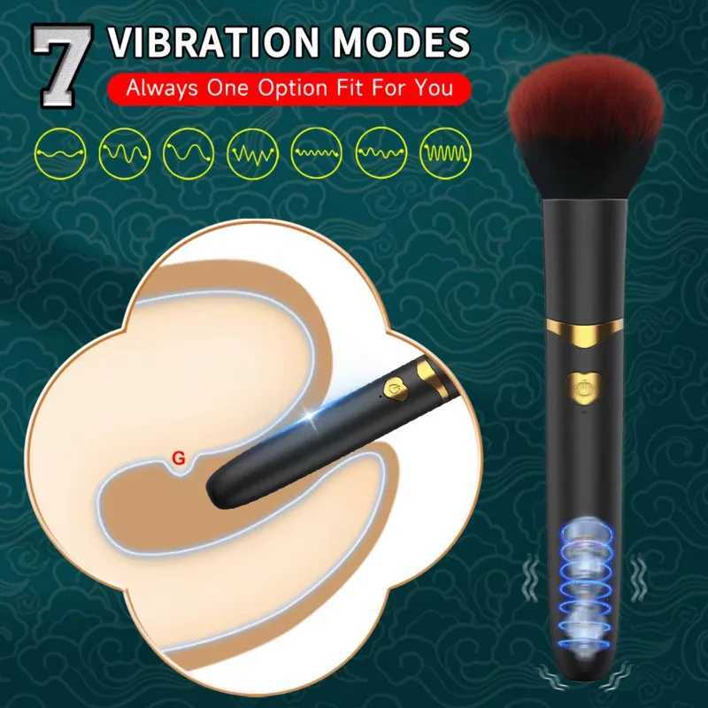 Vibration makeup brush massage with strong impact female orgasm orgasm stimulation 7-speed AV stick vibrator adult sex toyXJ250311