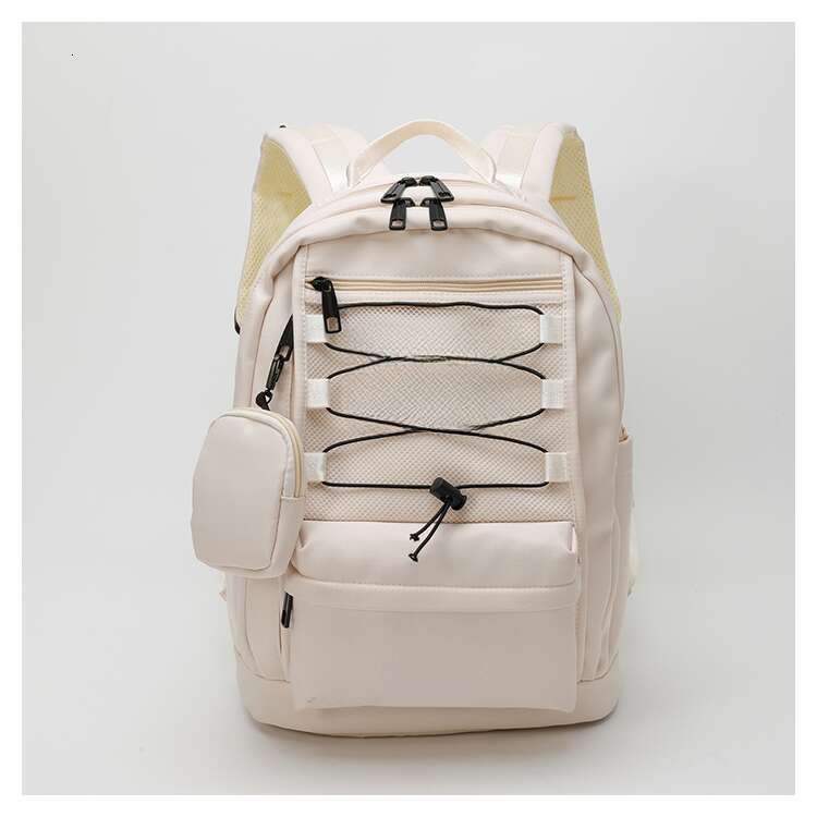 Trendy brand fashion drawstring backpack nylon casual backpack large capacity Korean version trendy high school student backpack two-piece set