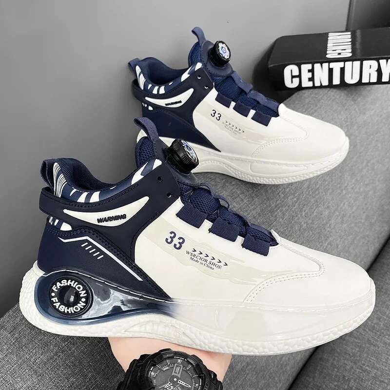 2025 New Model Sneakers With Rotating Buckle Comfy Non Slip Lace Up Durable Shoes For Mens Outdoor Activities