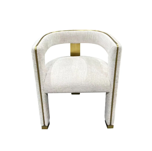 Chic Milana Upholstered Dining Chair - Sleekly Designed with Gold Accents for Sophisticated Interiors