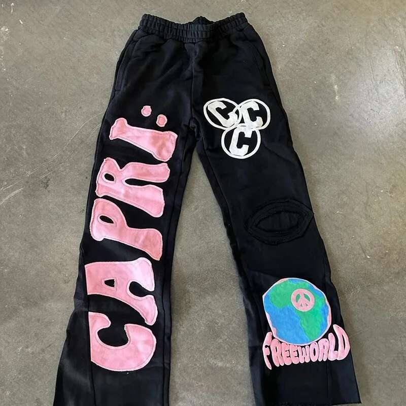 Y2K Retro Pants With Letter Print Fashion Designer Pattern Gothic Hip hop Streetwear Aesthetic New Casual Men s And Women s Wide Leg Jeans Outdoor Cas