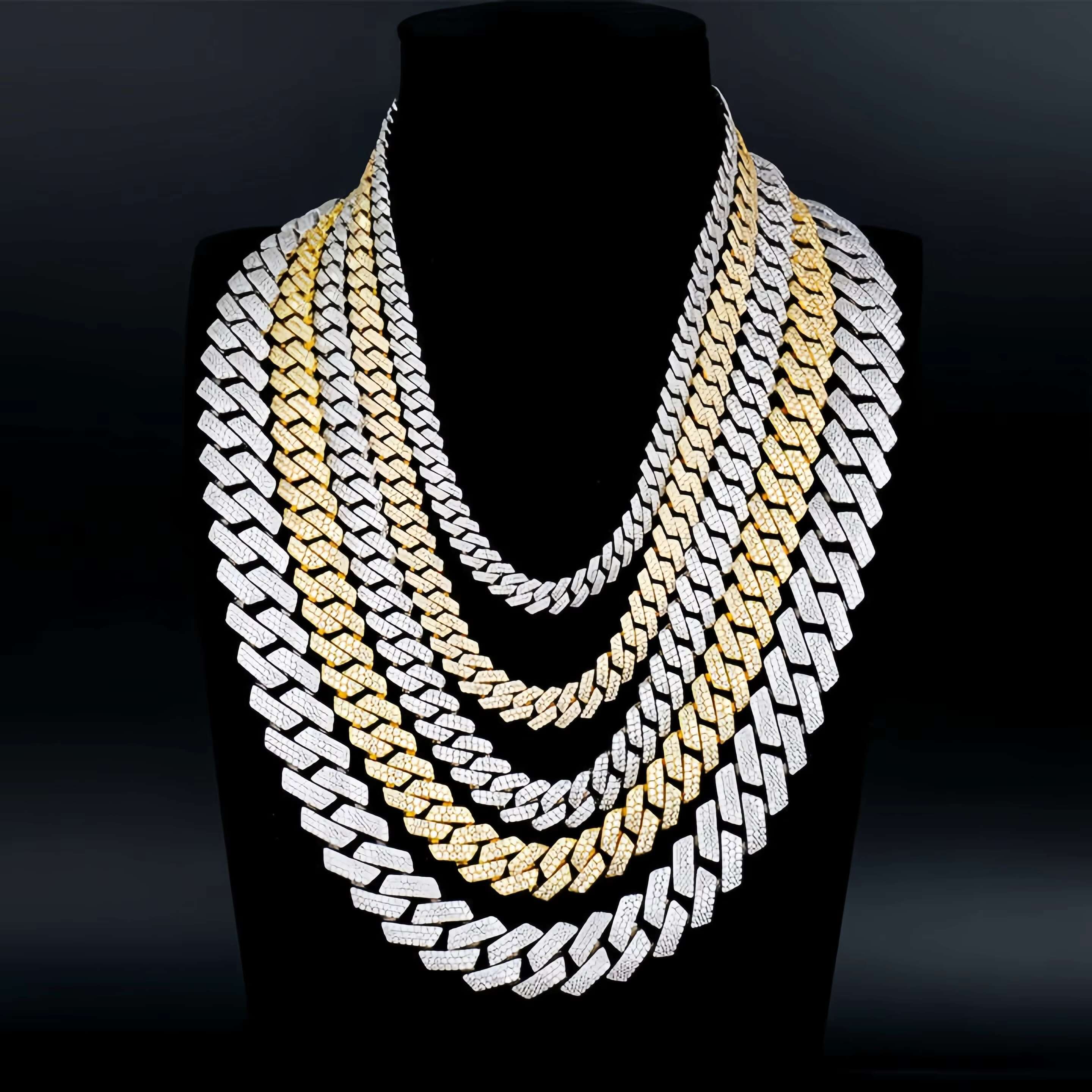 ANJALI factory Price Custom Sterg Sier Moissanite Dia Necklace Hip Hop Cuban k Chains moissanite jewelry