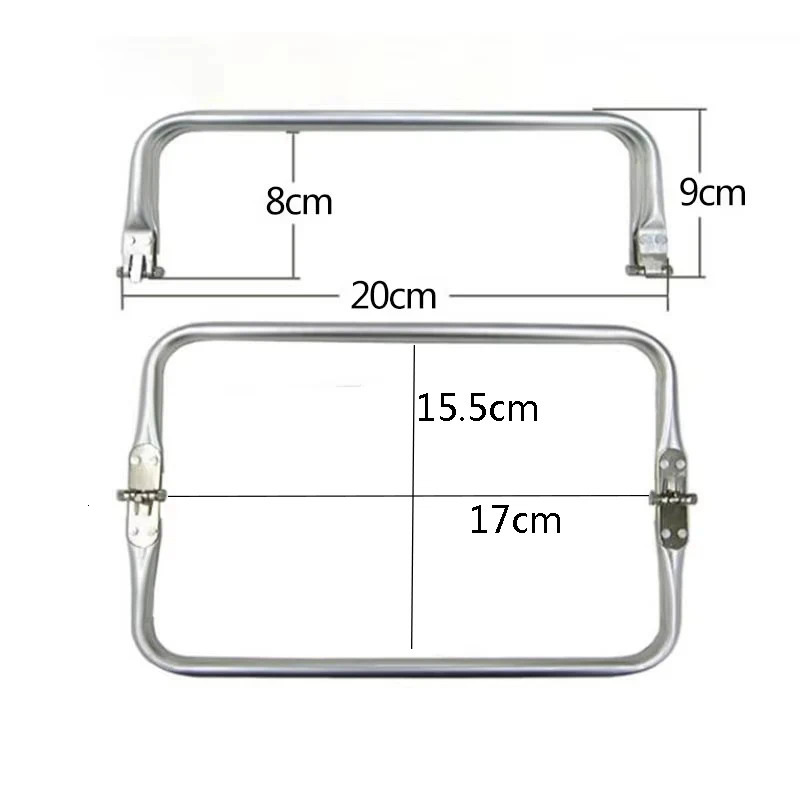 Silver 16cm 18cm 20cm 25cm 30cm 40cm Bag Frame For Purse Doctor Metal Aluminum Tube Handle Accessories Clutch Parts 250311