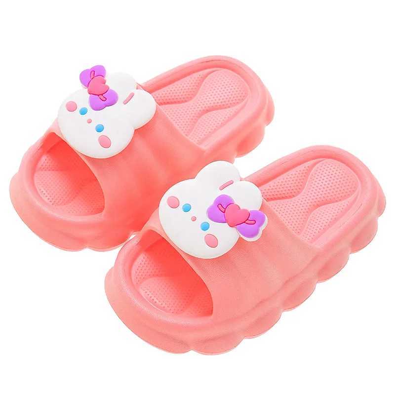 Summer childrens slippers boys shoes and girls indoor non-slip soft bottom home baby sandalsT250311