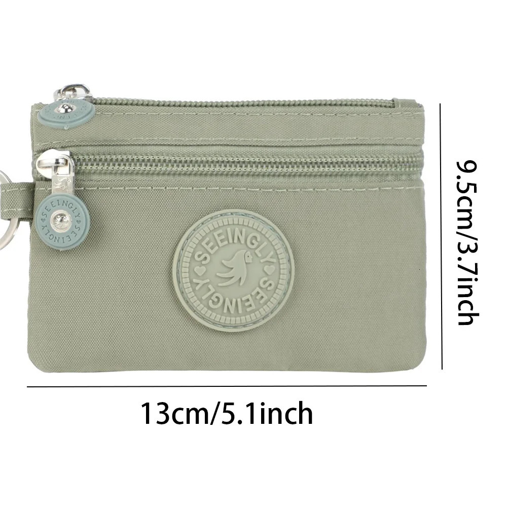 Small Solid Canvas Coin Bags Kids Money Purse Students Bus ID Credit Card Holoder Keys Earphone Pocket Storage 250311