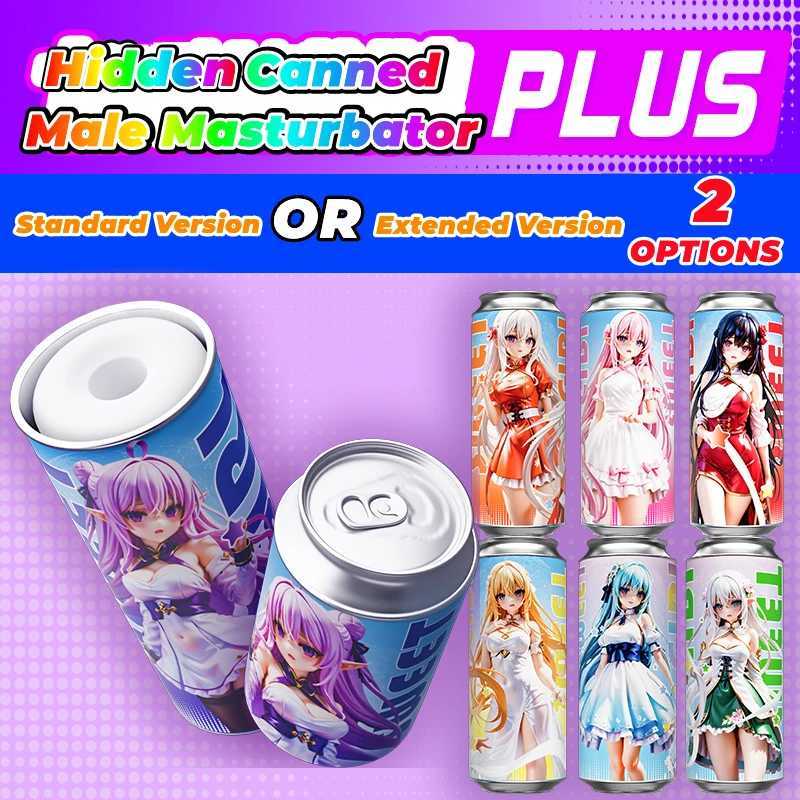 JIUAI Male Masturbators Extended Version Artificial Vaginas Anime Hidden Canned Masturbation Cup for Man Adult Sex Toys 18+XxxXJ250311