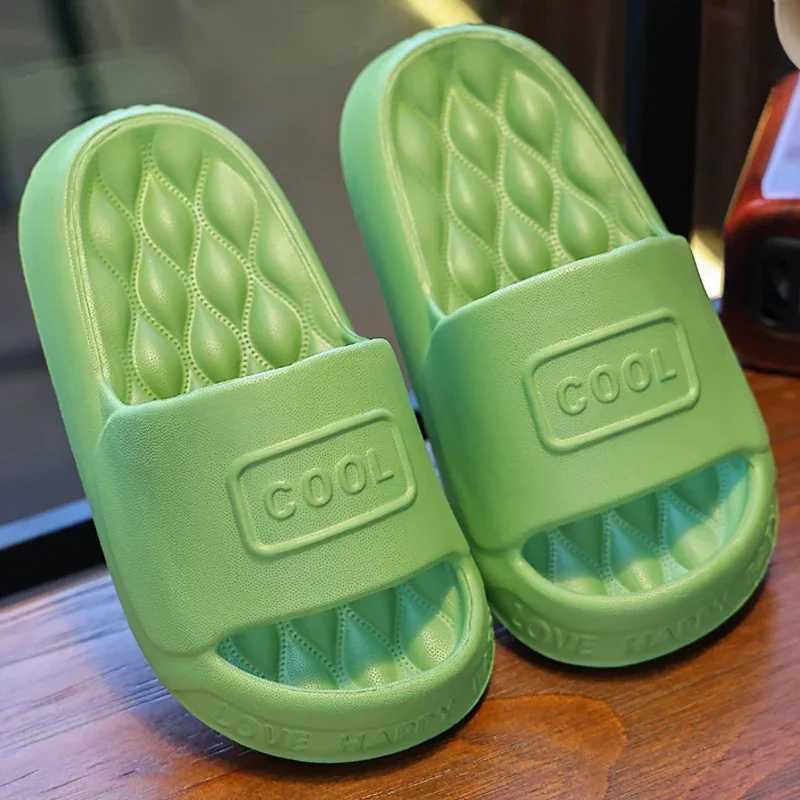 Summer Aged 3-12 Children Slippers Brief Lithe Sandal For Boys Girl Slides Soft Sole Mule Non-slip Flip Flops Home Kids ShoesT250311