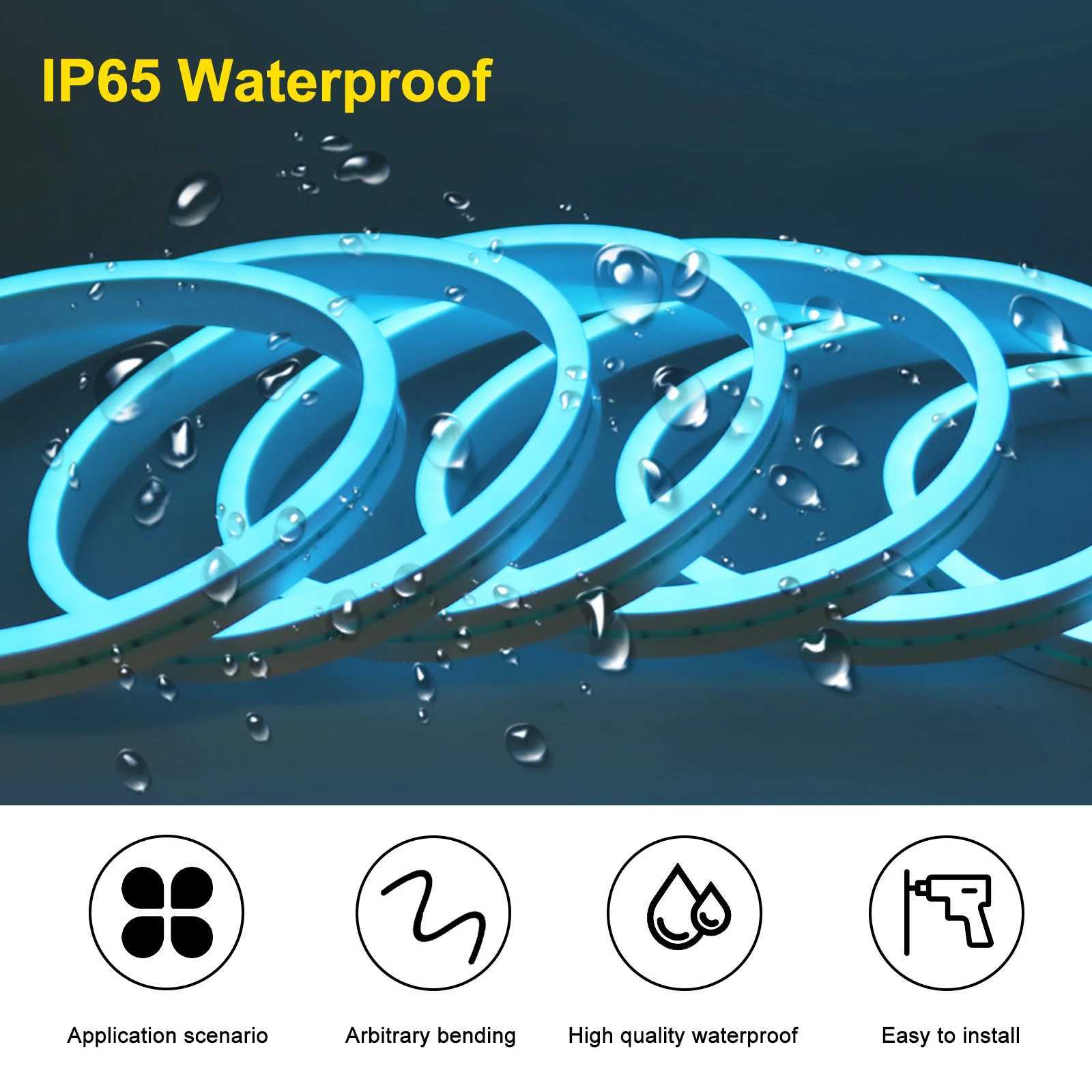 USB Neon LED Strip Light DC 5V 2835 120LEDs./ M Waterproof Flexible Neon Rope Light Red Blue White Pink Green Tape Room Backlight Z250311