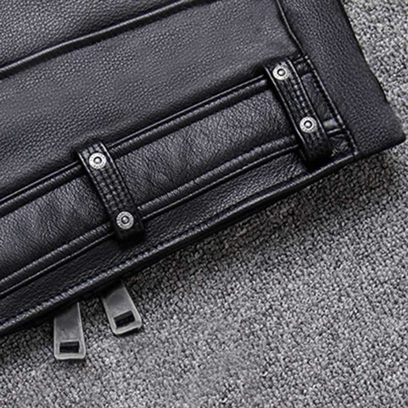 Mauroicardi Spring Black Pu Leather Motorcycle Jacket for Men Style Long Sleeve Zipper Pockets Mens Leather Jackets and CoatsT250311