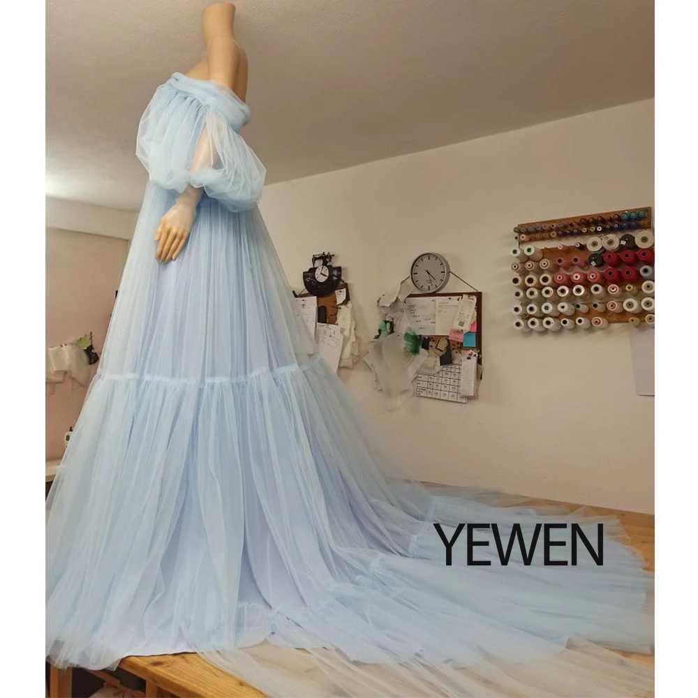 Short Puffy Sleeves Off Shoulder Maternity Formal Dress Long Maternity Gowns for Photo Shoot Yewen Dress Plus Size X250224