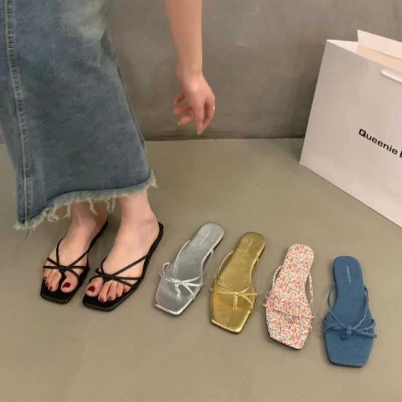 CNMR Womens Luxury Flip Flops Gold Sier High Heels White Sandals Women Mules Slippers Ladies Summer Shoes WomenXJ250311