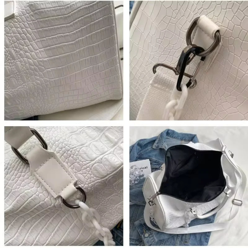 Women Travel Duffel Handbag Large Capacity Business Candy Color Shoulder Bag Waterproof PU Trip Commuting Gym Crossbody Pack 250311