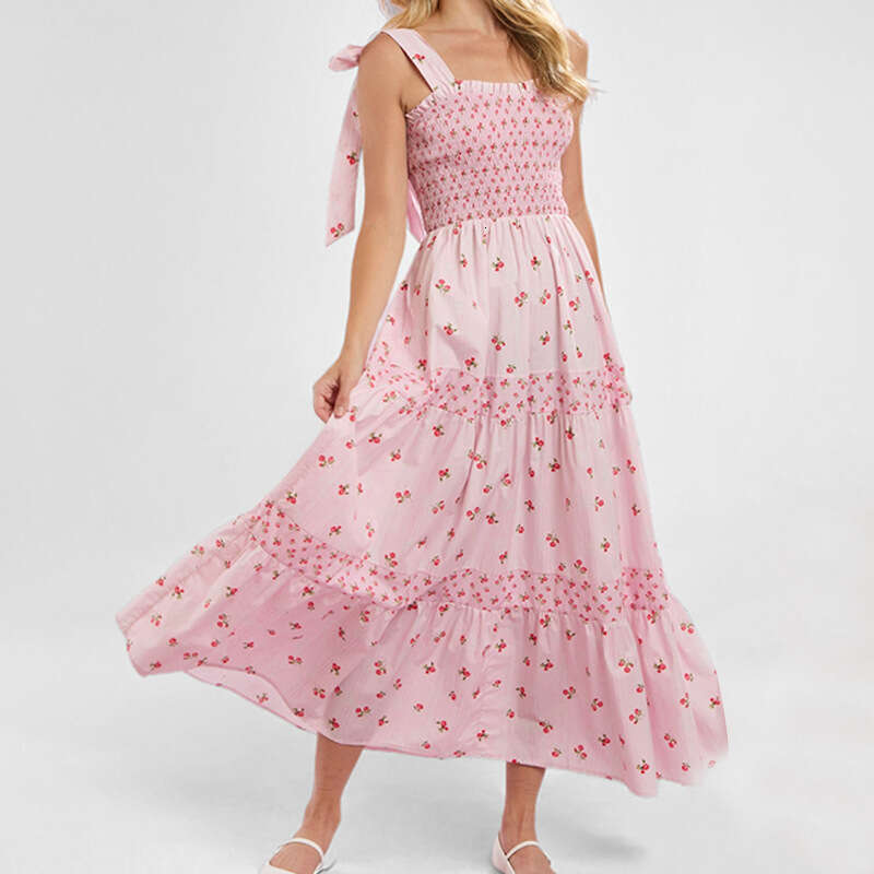 2025 Spring New Women's Dress With Elegant Strap, Fragmented Flowers And Sweet Wind For Women KLMY