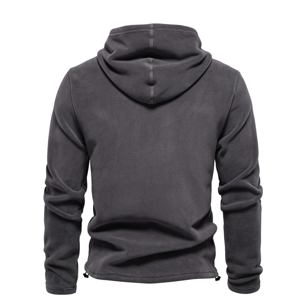 fashion Autumn And spring New Long Sleeved Hooded Trend Versatile Men's Fleece Warm Sweatshirt