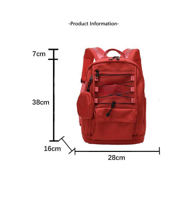 Trendy brand fashion drawstring backpack nylon casual backpack large capacity Korean version trendy high school student backpack two-piece set