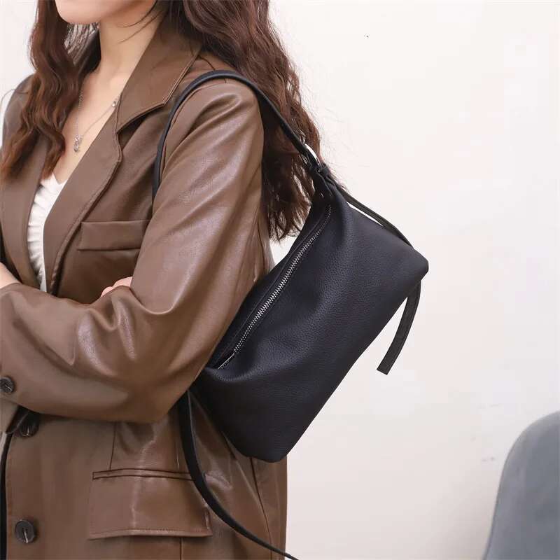 2025 Fashion Trend Women Genuine Real Leather Underarm Female Small Shoulder Bag Lady Messenger Tote Handbag Spring Summer