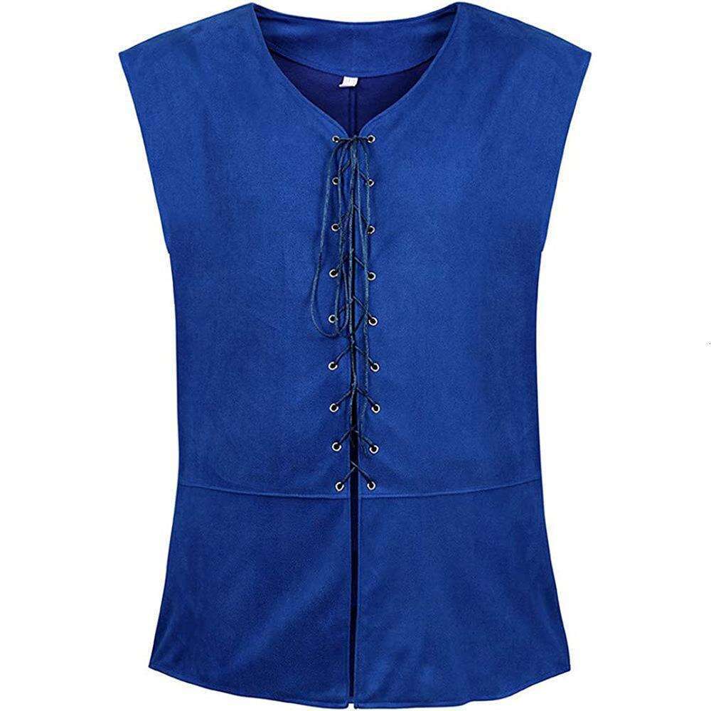 Medieval Renaissance Pirate Gothic Steampunk Strap Vest 2025 New Casual Fashion Trendy Clothing