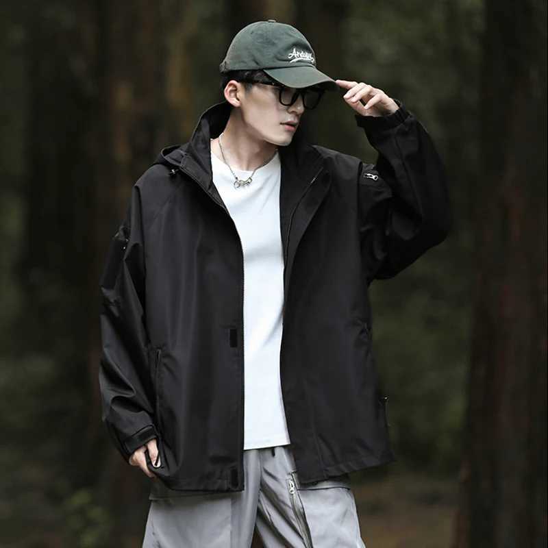 Outdoor Jackets Men Windproof Waterproof Hooded Women Jacket Hiking Camping Climbing Trekking Fishing Hunting Running CoatsT250311