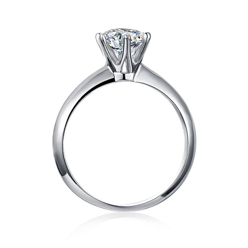 sterling sier designer for women 1-3CT moissanite fashionable womens classic six claw dia ring girls wedding engagement jewelry gift