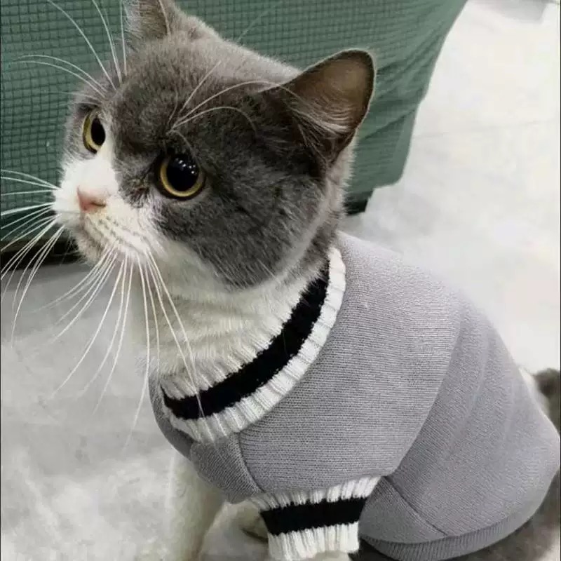 Cat Sweater Pullover Winter Pet Clothes for Pet Dogs Cat Vest Puppy Jacket Pet Cat Clothing Kitty Costume Christmas Cat Products