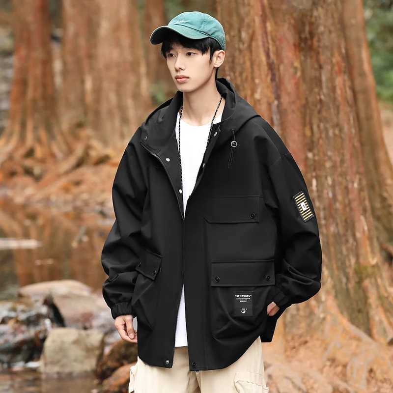 New 2024 Mens Waterproof Hiking Jacket Women Autumn Hooded Windproof Windbreaker Outdoor Hiking Camping Fishing Travel CoatsT250311