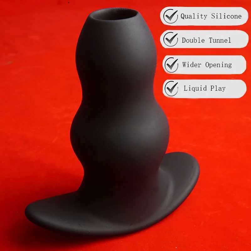 Silicone tunnel anal plug hollow buttocks anal diffuser sex toy anal plug Butplug prostate massageXJ250311