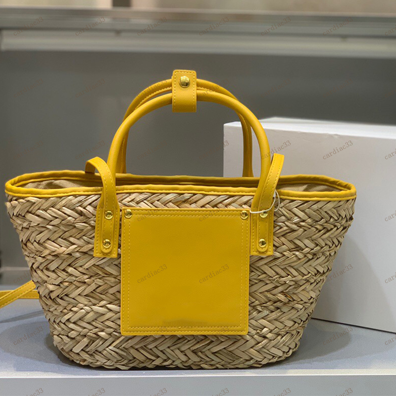 straw weaving tote basket le petit panier soli summer beach straw bags handbag luxury woven tote shopping women designer handbag Limited edition vegetable basket