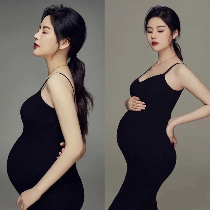 Sexy Maternity Dresses Photo Studio Mommy Photography Props Clothes V-Neck Sleeveless Party Pregnancy Dress for Photo ShootT250311