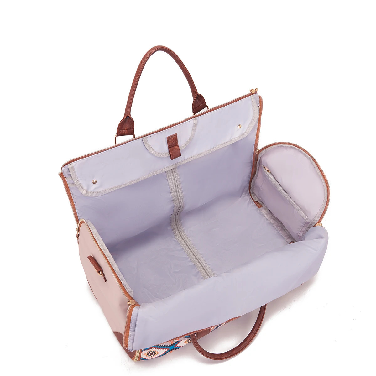Simple and stylish printed foldable expandable multifunctional travel bag 250311