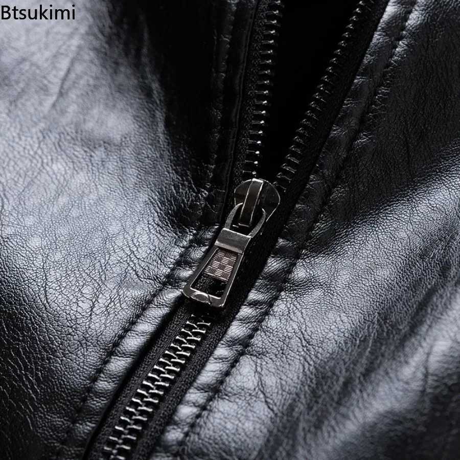 2025 Mens Leather Jacket Oversized Spring Autumn Formal Business Leather Jacket Men Trendy Loose Baseball Leather Jacket M-8XLT250311