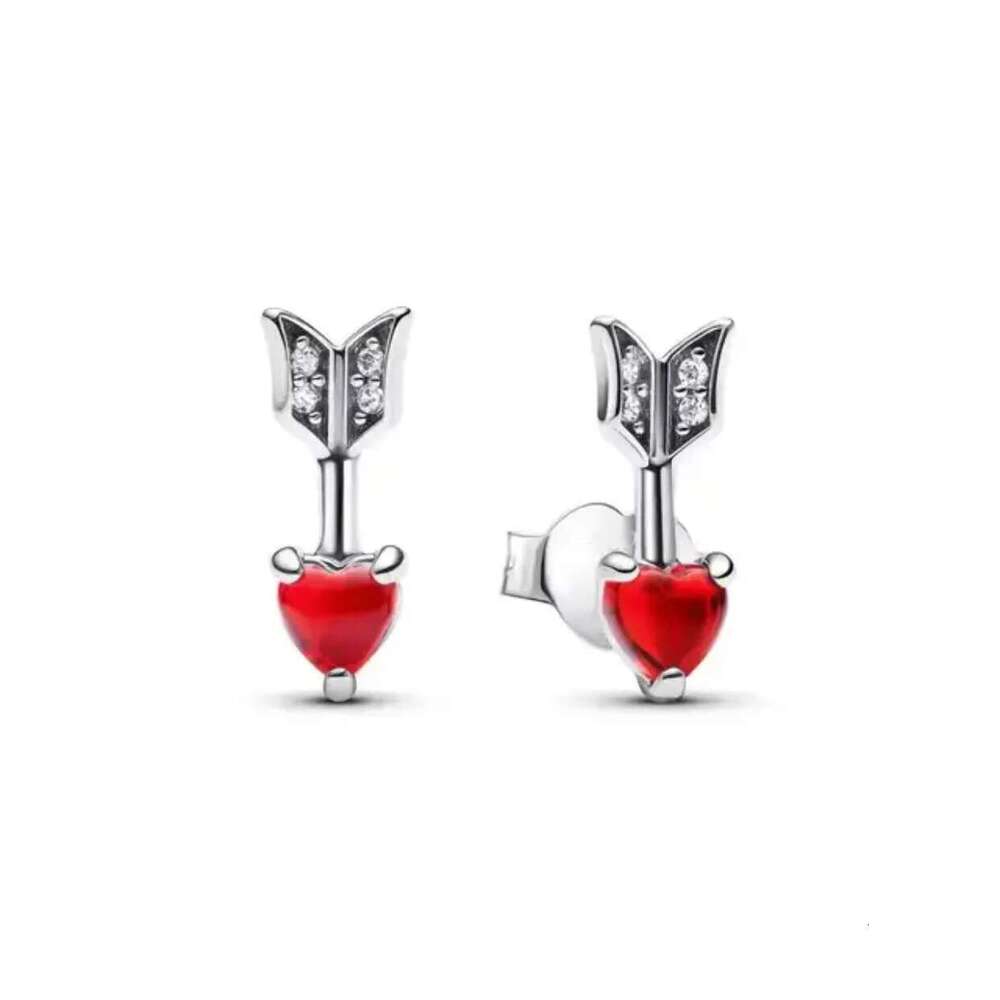 2025 New Valentine's Day 925 Sterling Silver Butterfly Love Charm Beads Double Love Earrings Necklace DIY Bracelet Jewelry Gift For Women