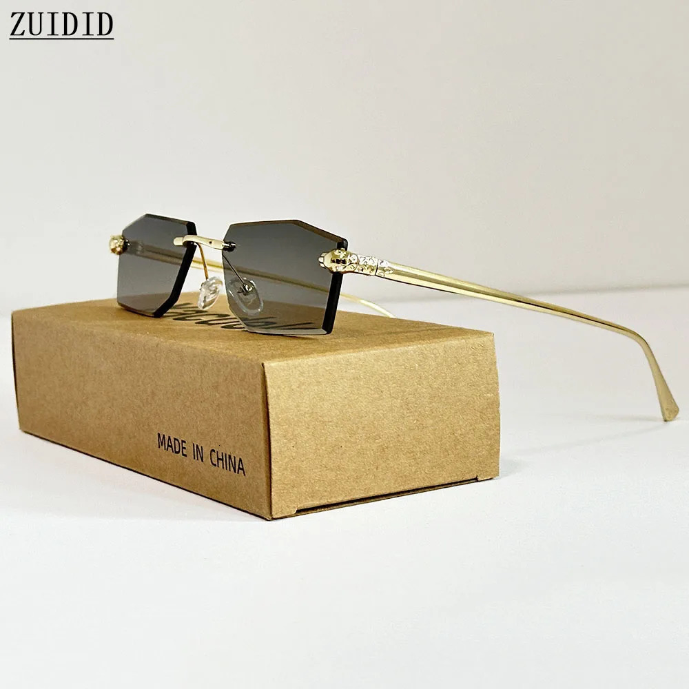 In Rimless Sunglasses Women Trendy Fashion Glasses Sunscreen Shades Luxe Femme Lenses De Sol Femme Lunette Soleil Femme 250311