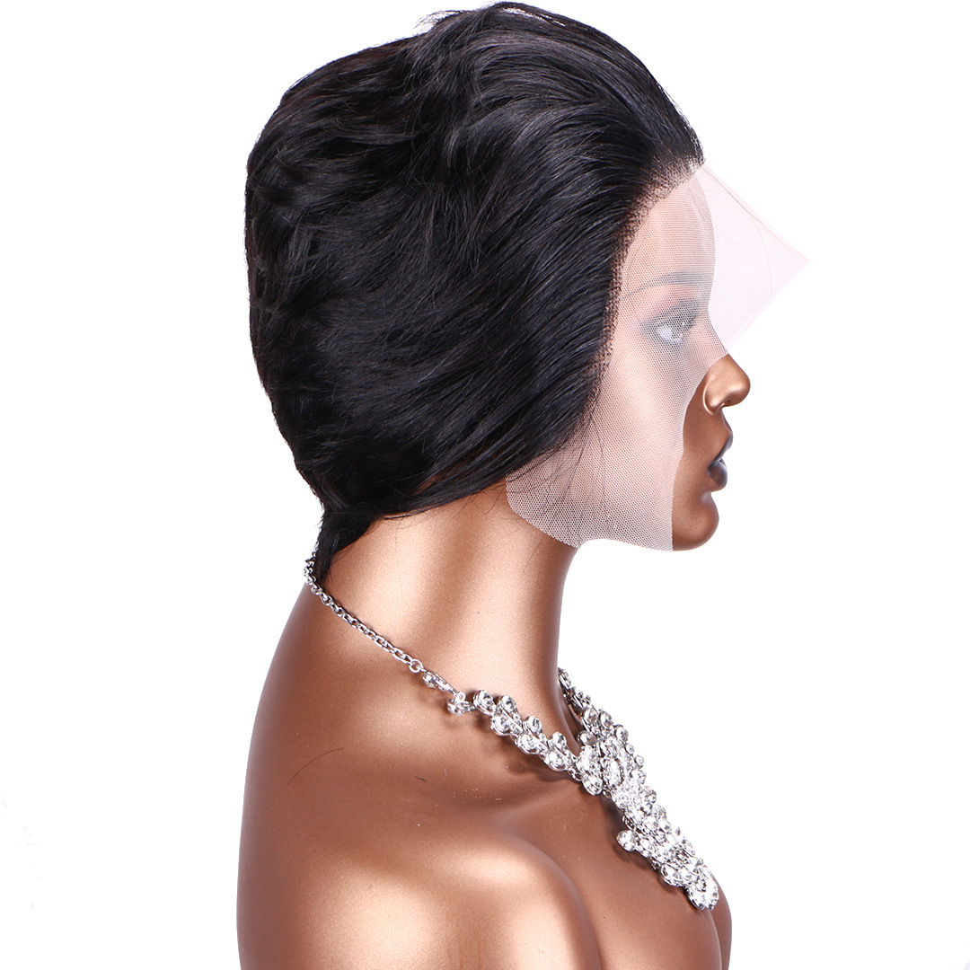 6 Inch Straight Bob Wig with T Lace Front Real Human Hair Natural Black Sleek Back Style Lightweight and Glueless Fit Perfect for Everyday Chic and Pr