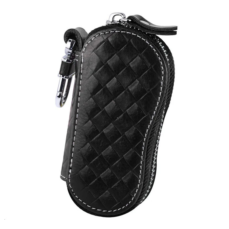 Genuine Leather Keychain Women Men Key Holder EDC Case Organizer Pouch Car Wallet Housekeeper Many Styles Card Bag 250311
