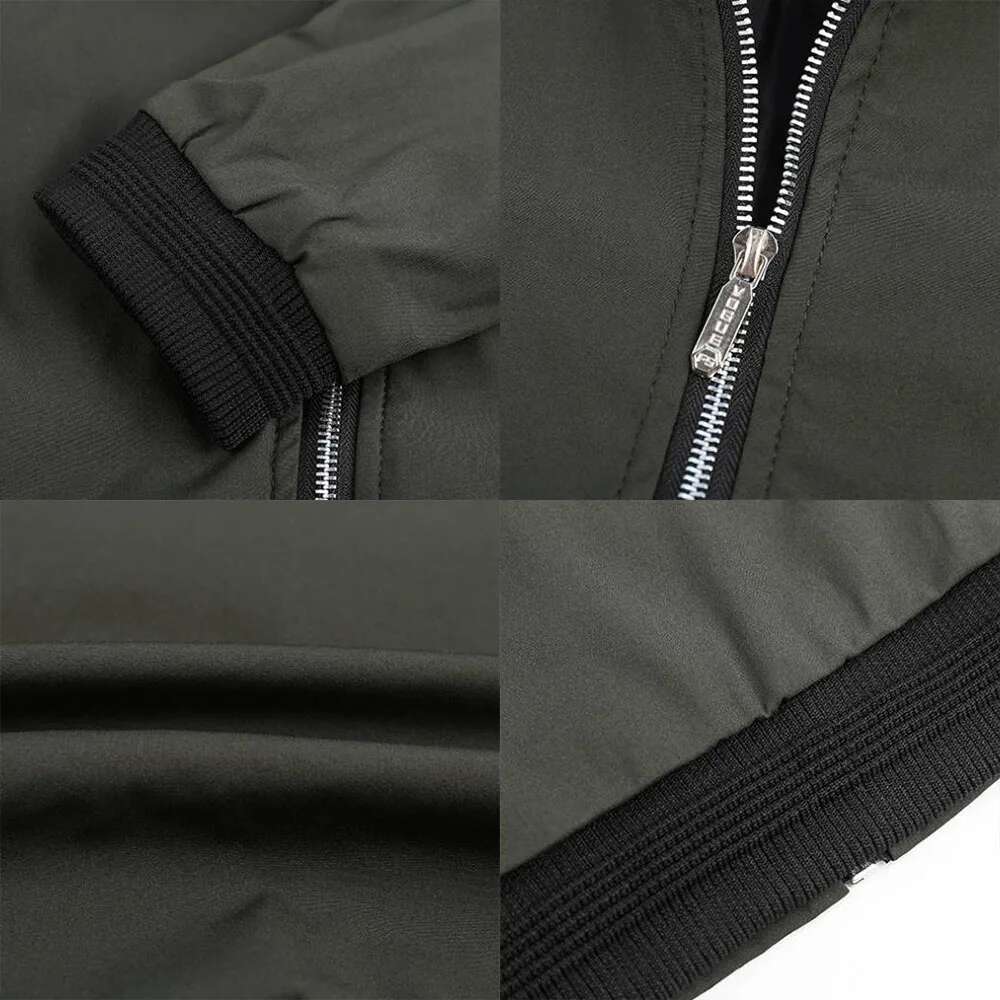 Fall Winter Quality New Fashion Young Men's Jackets Baseball Clothing Bomber Jacket Basic Style Solid Color Coat