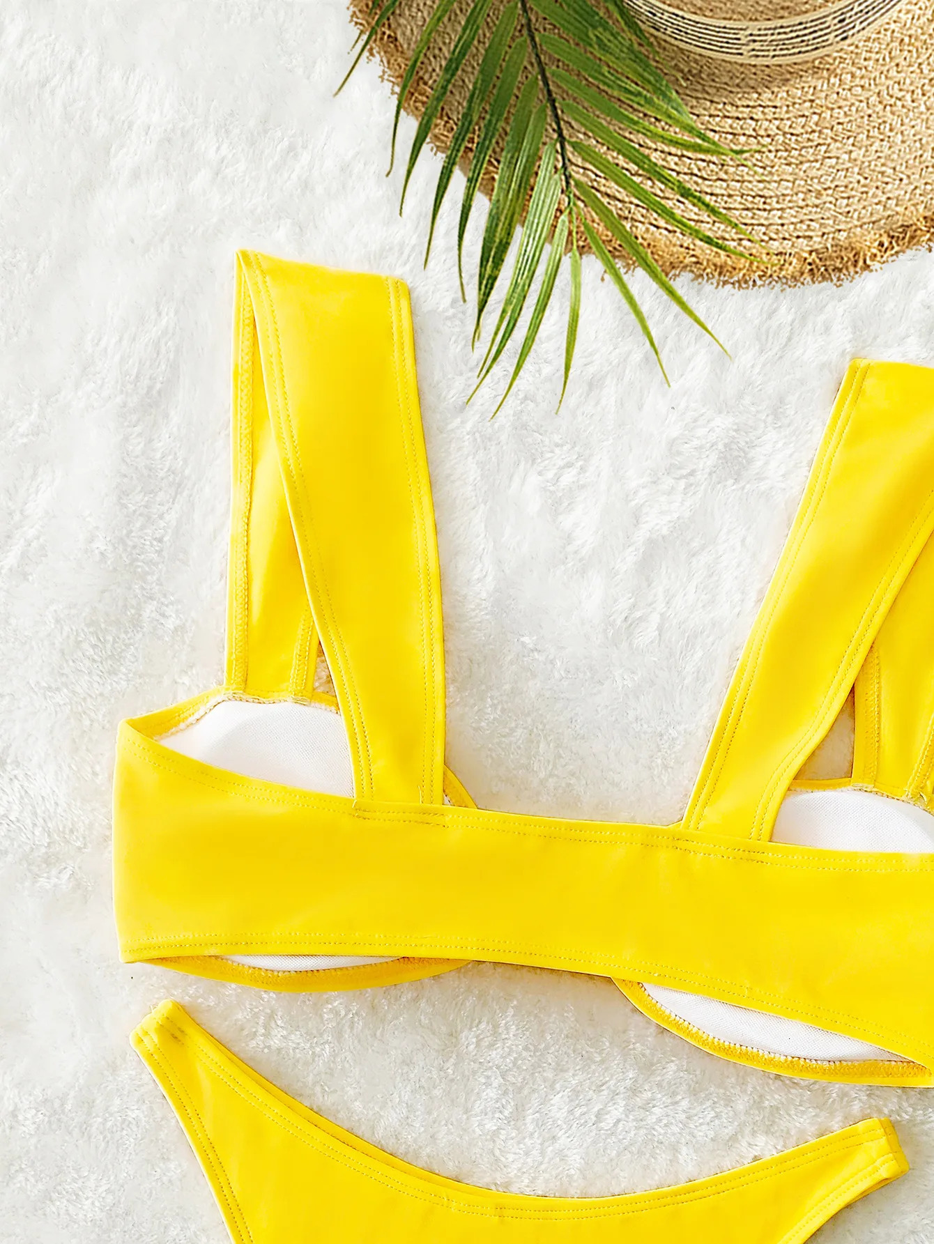 Sexy starfish two piece bikini womens swimsuit yellow Brazilian set Biquini beachwear 250310