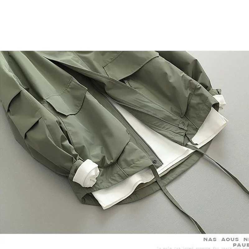 Spring Autumn Windbreak Jackets Men Japanese Vintage Fashion Three-dimensional Hoodie Loose Male Coat Bomber Jacket Men ClothingT250311