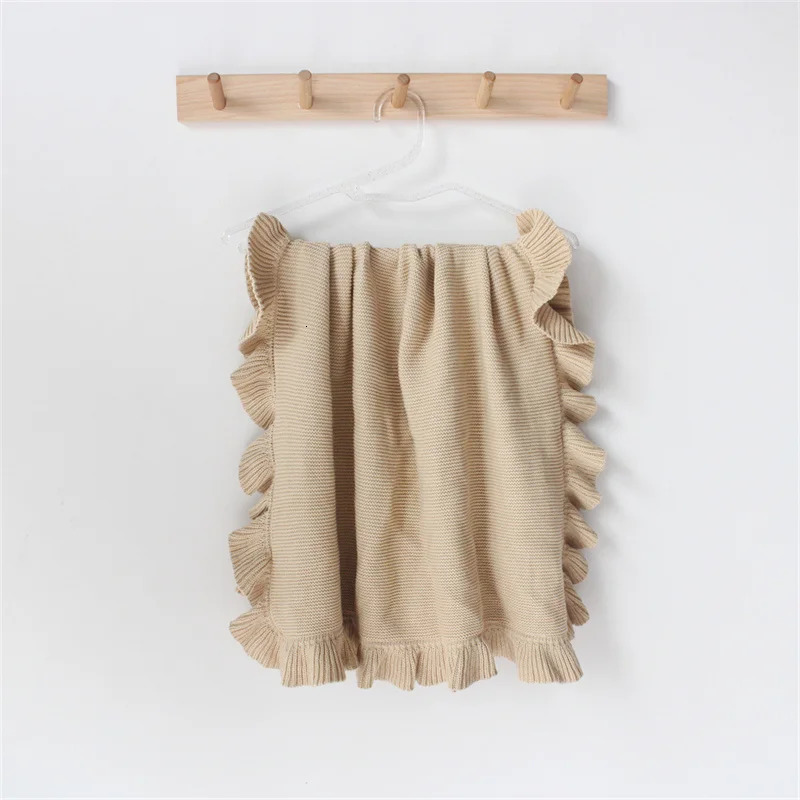 Knit blanket born 100% Cotton Infant Swaddle Wrap Sofa Throw Blankets Baby Receiving Crib Stroller Blanket Bedding Quilt 250218