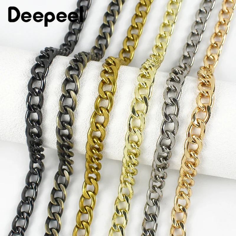 10mm Metal Bag Chains Replacement Purse Chain Handle Shoulder Crossbody Handbag Belts Straps DIY Bags Hardware Accessories 250311
