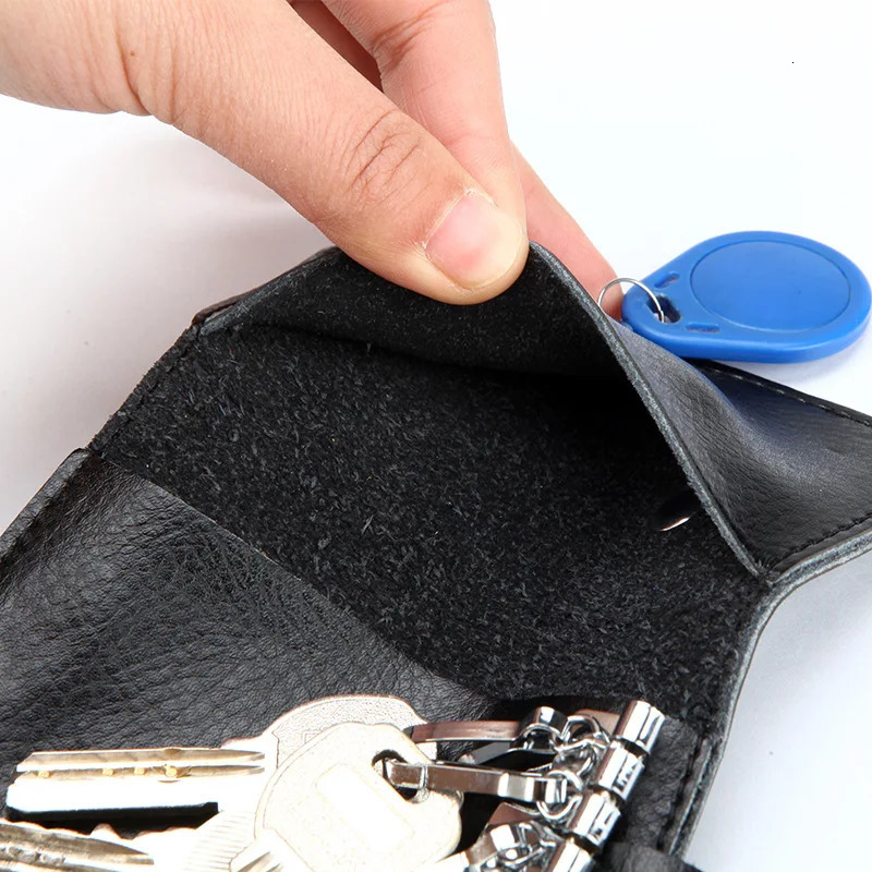 Genuine Leather Keychain Men Key holder key organizer Pouch Car pouch Wallet Housekeeper Case Mini Card Bag 250311