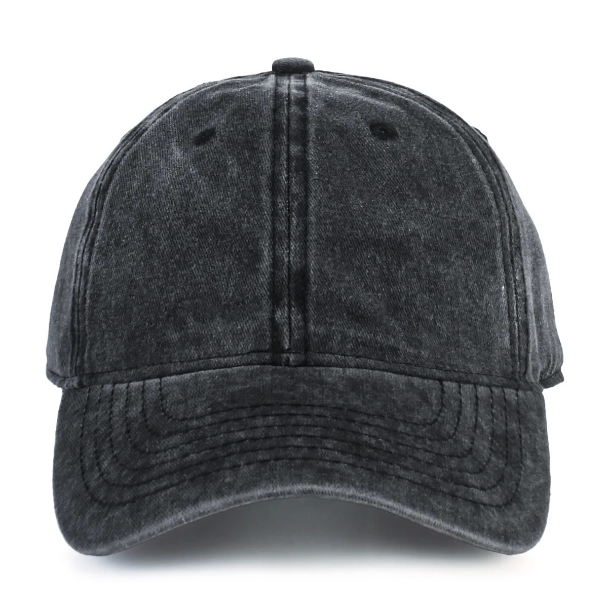 Cotton washed fabric baseball cap mens snap button retro casual dad hat adjustable truck sun shading and windproof 250311