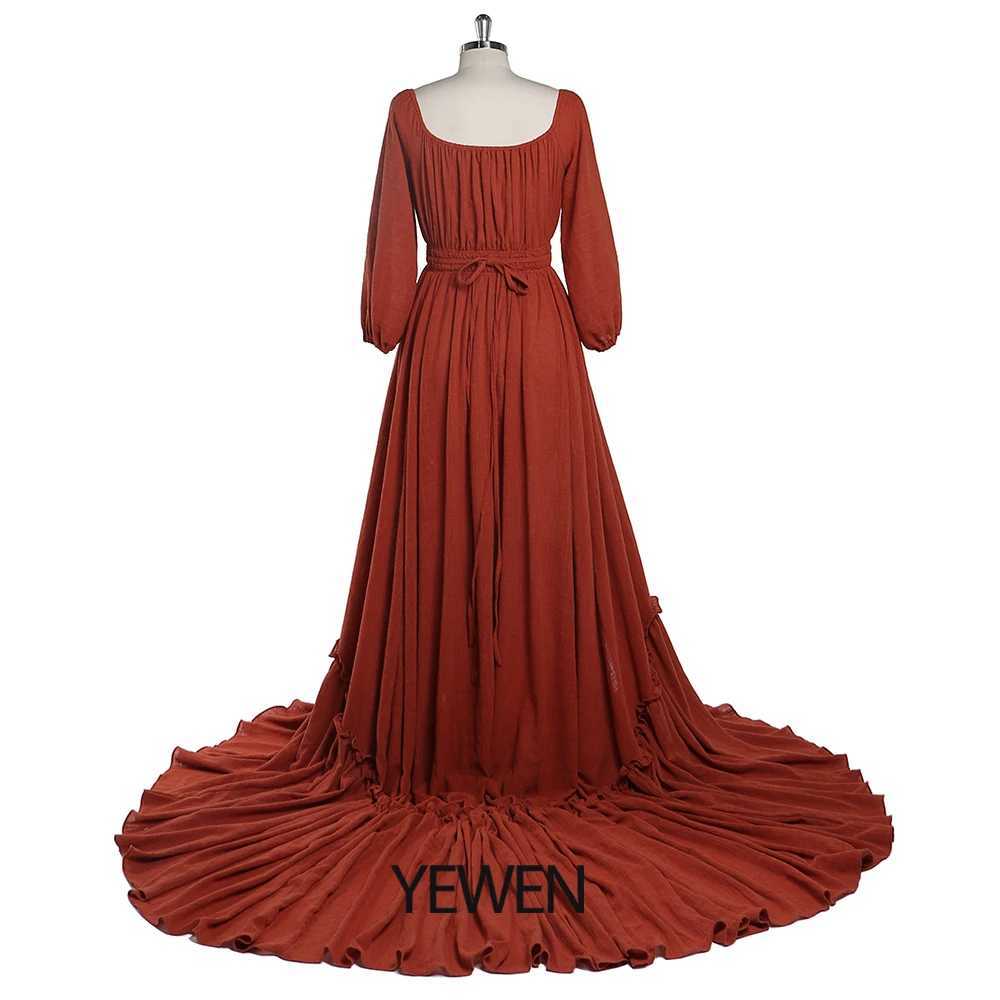 Off Shoulder Round Neck Full Sleeves Evening Dresses Photography Dresses for Baby Shower Dress for Pregnant Woman YD21812 X250224